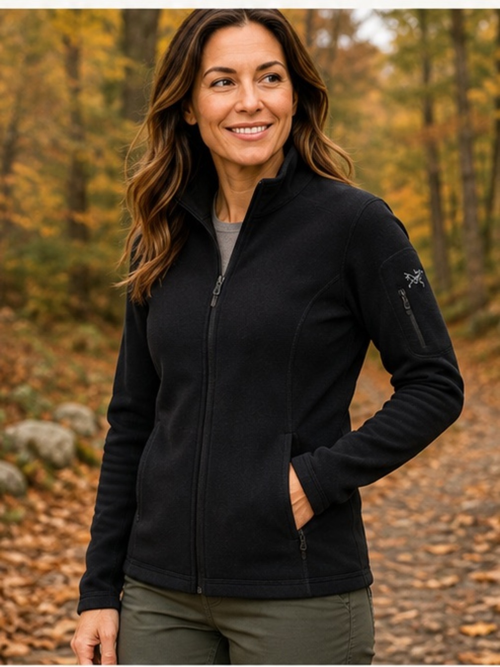 Arc’teryx Women’s L Black Polartec Fleece 1/2 Zip Pullover